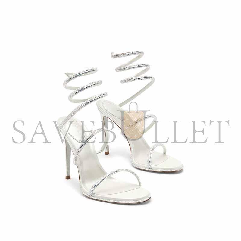 RENÉ CAOVILLA CLEO 105 CRYSTAL IVORY SANDAL C10416